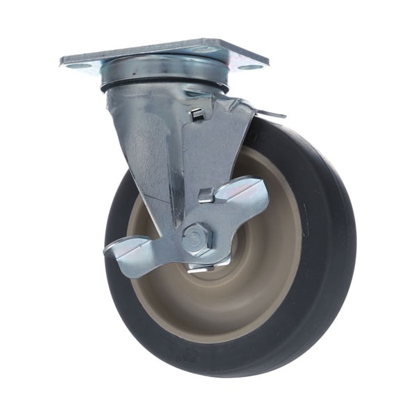 Cres Cor Plate Mount Caster W/Brk 5 W 2-3/8 X 3-5/8 569-306BK - main